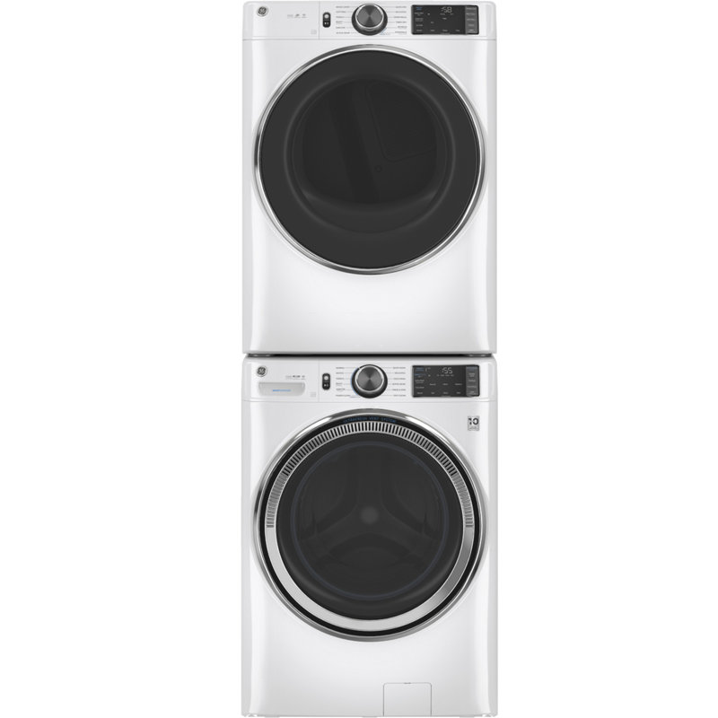 GE Appliances Energy Star Washer & Dryer Set with Stackable 4.8 Cubic